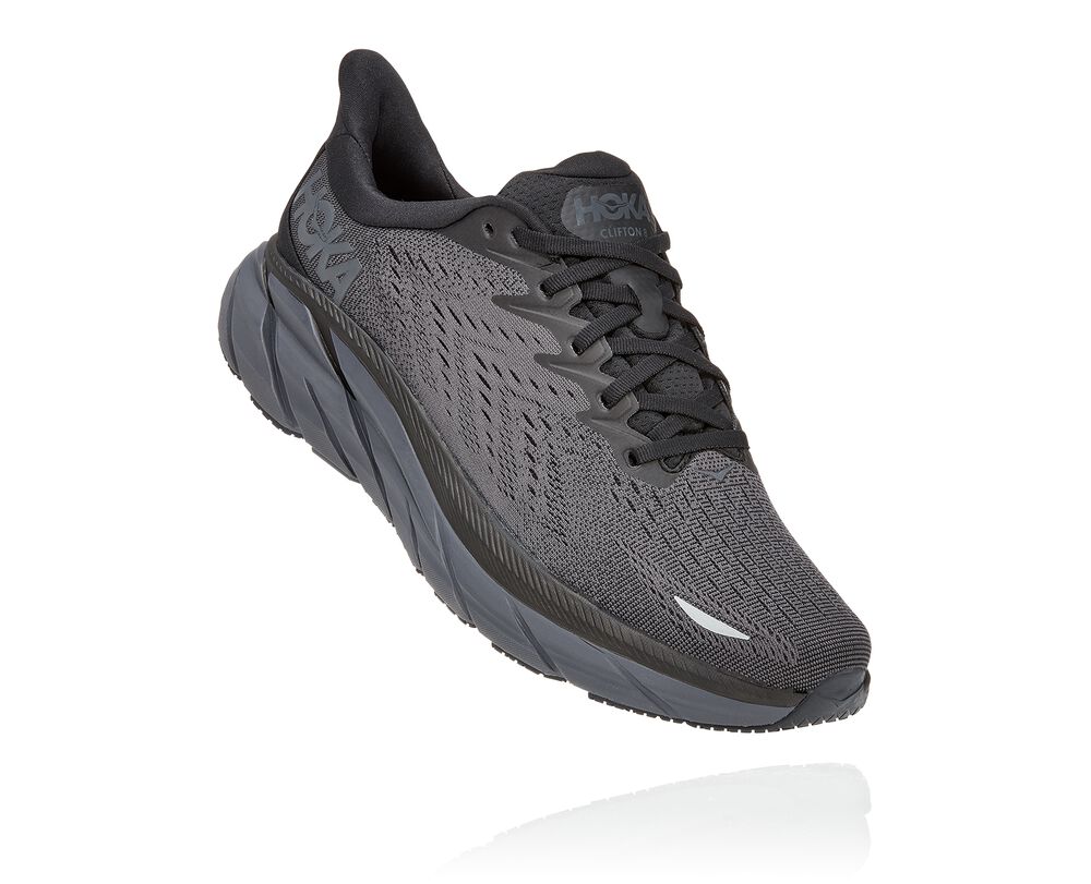 Hoka One One Clifton 8 Ortopediska Skor Herr Svarta - SE-9783540